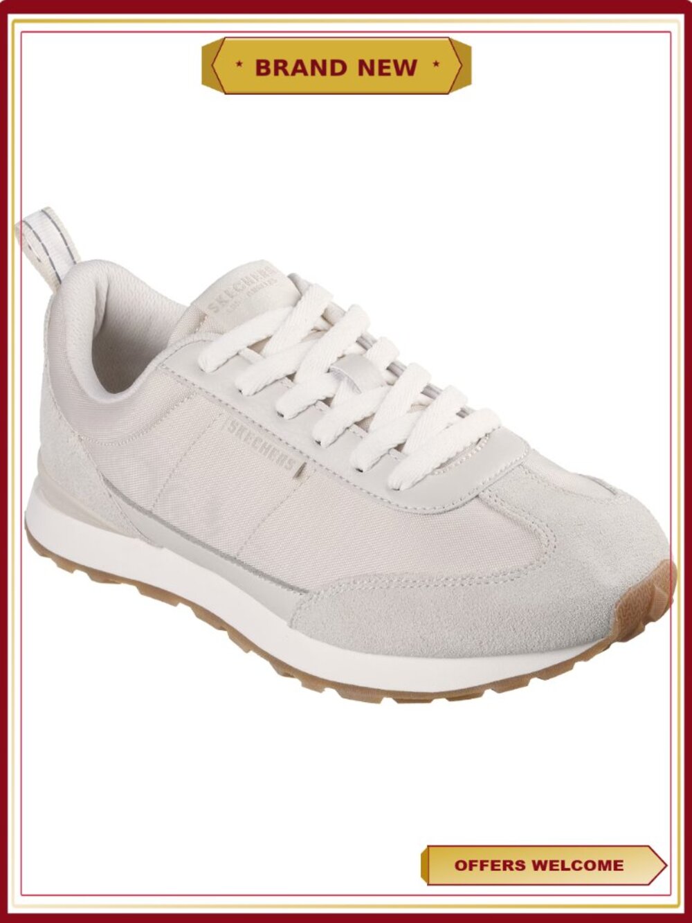 Lace-Up Fashion Jogger Sneakers with Memory Foam Insole